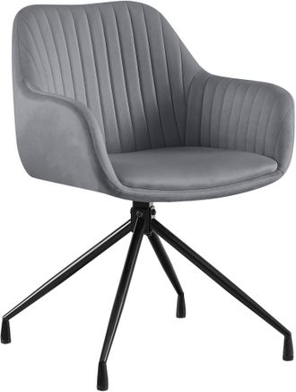 Clp Silla De Comedor Welby Gris Oscuro Terciopelo