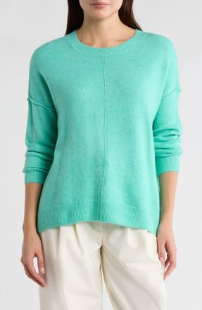 Vince Camuto Center Seam Crewneck Sweater in Brilliant Aqua at Nordstrom Rack, Size Xx-Large