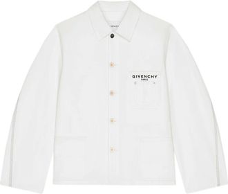 Givenchy Denim Katoenen Jas - Heren - Spijkerjassen - Wit - M - Katoen - Jassen