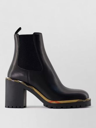 Burberry gravel 70 leather ankle boots lug sole