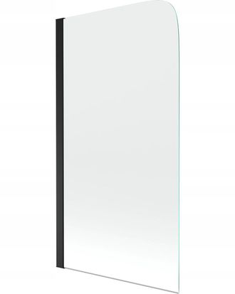 Desconocido Desconocido - Mampara De Ba&ntilde;era 1 Hoja Vidrio Transparente, 70x140 Cm, Perfil Negro