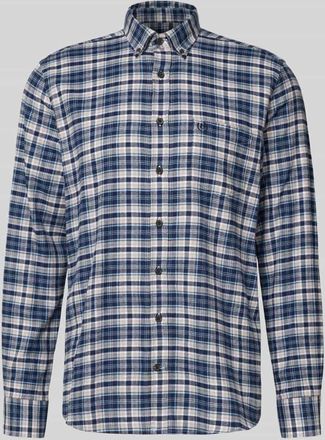 Bugatti Freizeithemd mit Knopfleiste in Marine, Größe XXXXL