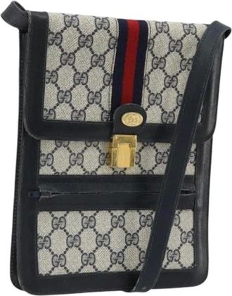 Gucci Pre-owned Cross Body Bags, female, Blue, Size: ONE SIZE Pre-owned Vintage Shoulder Bag
