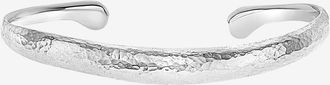 Dower & Hall Mens Hammered Curved Bangle in Sterling Silver at Nordstrom
