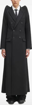 VETEMENTS double-breasted coat - men - Viscose/Virgin Wool/Elastane - S - Black