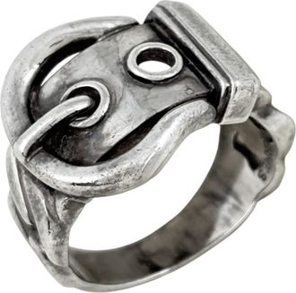 Herm&egrave;s Silver Silver 925 Band Ring (Pre-Owned)