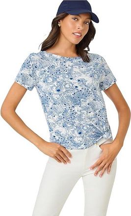 Lilly Pulitzer Key West Top Womens Blouse Starlight Navy Zoology : XXS, Cotton/Modal/Spandex