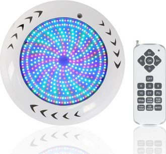 OEM Luces De Piscina Coloridas De 35 W, Ca/cc 12 V Rgb Para Piscinas Elevadas, Luces Led Con Control Remoto, Luces De Pared Para Piscinas