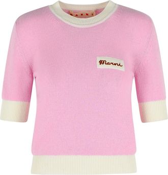 Marni Pullover aus rosafarbener Wollmischung