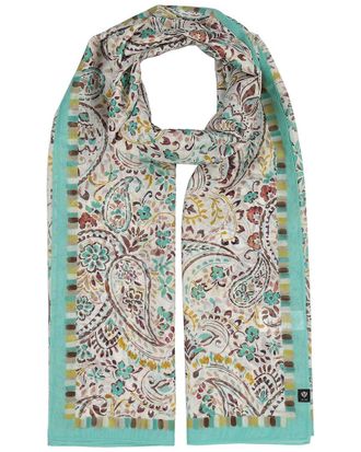V. Fraas Ornamental Paisley Wrap Silk-Blend Scarf