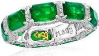 Suzy Levian Gala Cubic Zirconia Eternity Band Ring in Green at Nordstrom Rack, Size 8