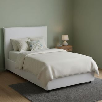 Talamo Italia Talamo Italia - Cama De Plaza Y Media Astrid, Cama Contenedor Con Revestimiento De Tela, 100% Made In Italy, Apertura Frontal, Adecuado Para Colch&oacute;n C