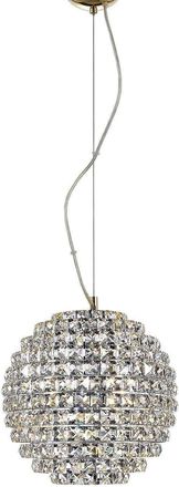 Netlighting Nord 4 Light Crystal Gold Pendant Ceiling Light