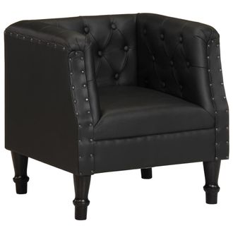 vidaXL Vidaxl - Sill&oacute;n De Cuero Aut&eacute;ntico Negro