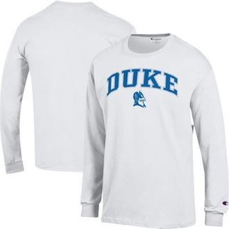 Champion Mens Champion White Duke Blue Devils Arch Over Logo Long Sleeve T-Shirt at Nordstrom, Size Xx-Large