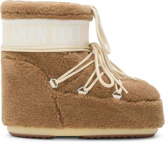 Moon Boot Bruine Fleece Iconische Winterlaarzen - Heren - Winterlaarzen - Bruin - 39 EU - Polyester - Schoenen