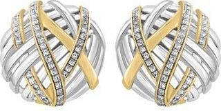 Effy Sterling Silver Diamond Earrings - 0.33 ctw in White at Nordstrom Rack