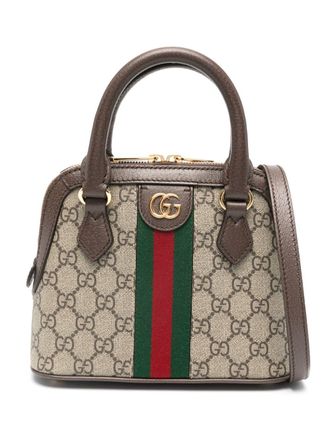 Gucci mini Ophidia tote bag - women - Cotton/Canvas/Leather - One Size - Neutrals