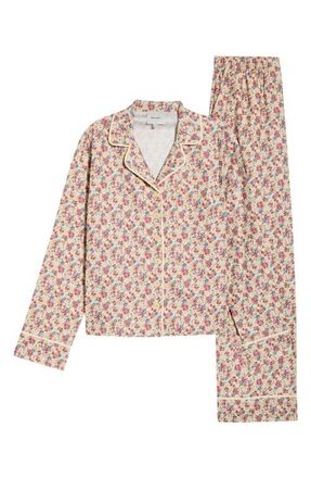 Reformation Coco Print Stretch Organic Cotton Pajamas in Eveline at Nordstrom, Size X-Small