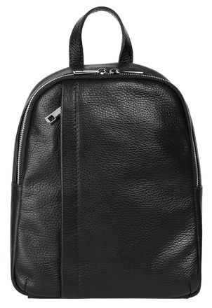 Samantha Look Cityrucksack SAMANTHA LOOK, Damen, Gr. B/H/T: 29cm x 9cm, onesize, schwarz, Leder, Rindsleder, Rucks&auml;cke Cityrucksack, Echt Leder, Made in Italy