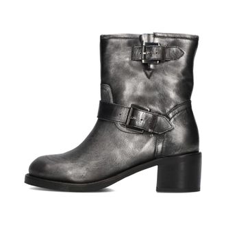 Bronx Schoenen, Dames, Grijs, 37 EU, Edgy Bikerboots New-Camperos Stijl