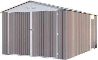 Habitat et Jardin Habitat Et Jardin - Garaje En Metal nevada Con Puerta Abatible - 15,36 M&sup2;