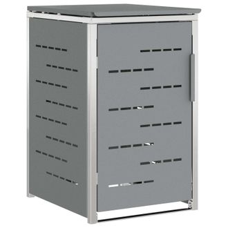 vidaXL Almacenamiento De Contenedor Con Ruedas Gris Vidaxl