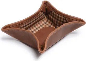 Korchmar Dunbar Leather Change Tray in Espresso at Nordstrom
