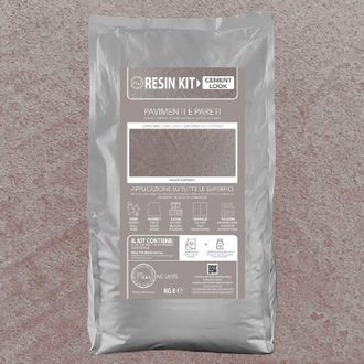 Fleur Kit Resina Cemento Fleur in Polvere per Pavimenti Pareti Piastrelle - Colore: Indian Elephant - Formato: 8 Kg