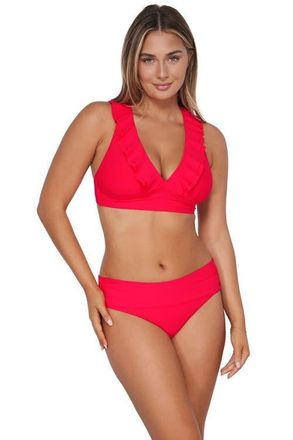 Sunsets Willa Wireless Bikini Swimsuit Top - DD Cup in Geranium at Nordstrom, Size 34