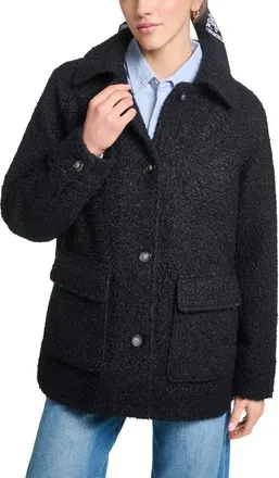Levi's Boucle Shacket in Black at Nordstrom, Size X-Small