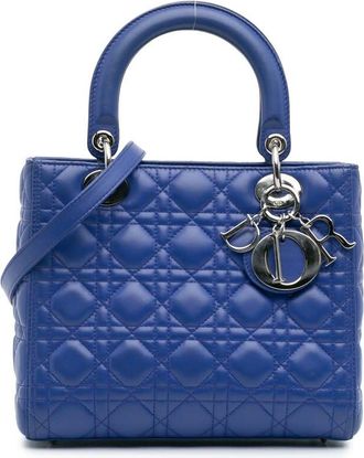 Dior Pre-owned Dior Medium Lambskin Cannage Lady Dior 05-MA-0113