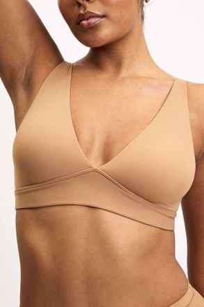 Harper Wilde Bliss Plunge Adjustable Bralette in Tan at Nordstrom, Size Xxx-Large