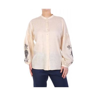 Max Mara Dames, Blouses & Shirts, Beige, Maat: L