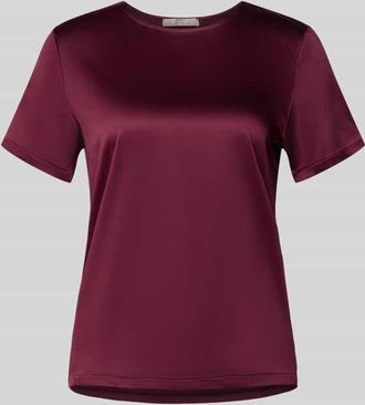 Christian Berg Regular Fit Blusenshirt mit Rundhalsausschnitt in Pflaume, Größe 34