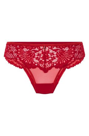 Hunkem&ouml;ller Whitney Brazilian Lace Panties in Chili Pepper at Nordstrom, Size X-Large