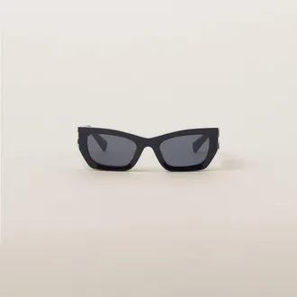 Miu Miu Miu Glimpse Sunglasses, Woman, Slate Gray Lenses
