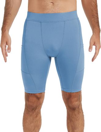 Generic Mens Compression Shorts, Casual Sports Underwear, Athletic Baselayer Training Trousers, Running Tights Long Shorts, lightblue, XXL