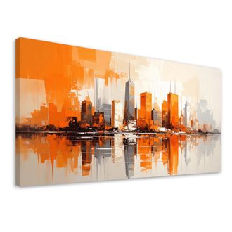 Feeby Impresi&oacute;n De Imagen, Edificios Urbanos Arquitectura Naranja, 120x60