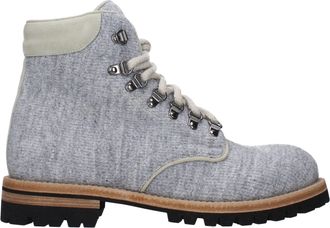 Eleventy Gray Fabric Ankle Mens Boots