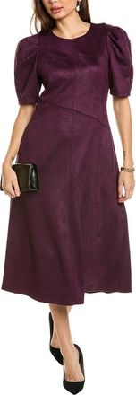 Anne Klein Puff Sleeve Midi Dress