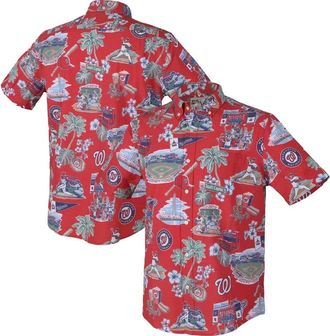Reyn Spooner Mens Reyn Spooner Red Washington Nationals Scenic Tri-Blend Button-Down Shirt at Nordstrom, Size Xxx-Large