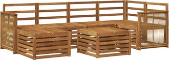 vidaXL Conjunto De Sof&aacute;s De Exterior 6 Uds. Natural Vidaxl