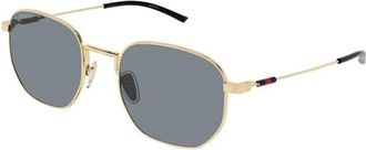 Gucci Round Frame Zonnebrillen - Heren - Zonnebrillen - Geel - 52 MM - Nylon - Accessoires