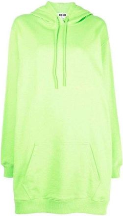 Msgm Logo-Print Hooded Jumper Dress