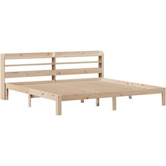 vidaXL Estructura De Cama Con Cabecero Madera Maciza Pino 180x200 Cm Vidaxl