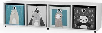 Vicco Estanter&iacute;a Infantil Ludus, Blanco, 142.5 X 36.2 Cm Con 4 Cajones Plegables
