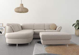 Sit&more Ecksofa &raquo;Apulia L-Form&laquo; wahlweise Bettfunktion, Bettkasten und Kopf- und Armteilverstellung