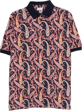 Etro Poloshirt met paisley-print - Blauw