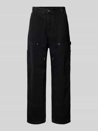 Carhartt Work in Progress Wide Leg Jeans mit Ziernähten Modell NASH in Black, Größe XXL